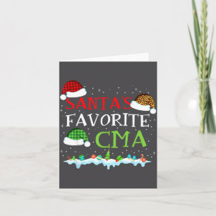Santa's Favorite Cma Fun Christmas Medical Istant  Card