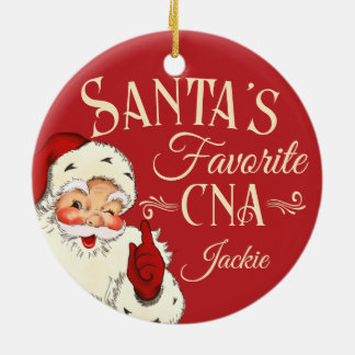 Santa's Favorite CNA Christmas Ornament