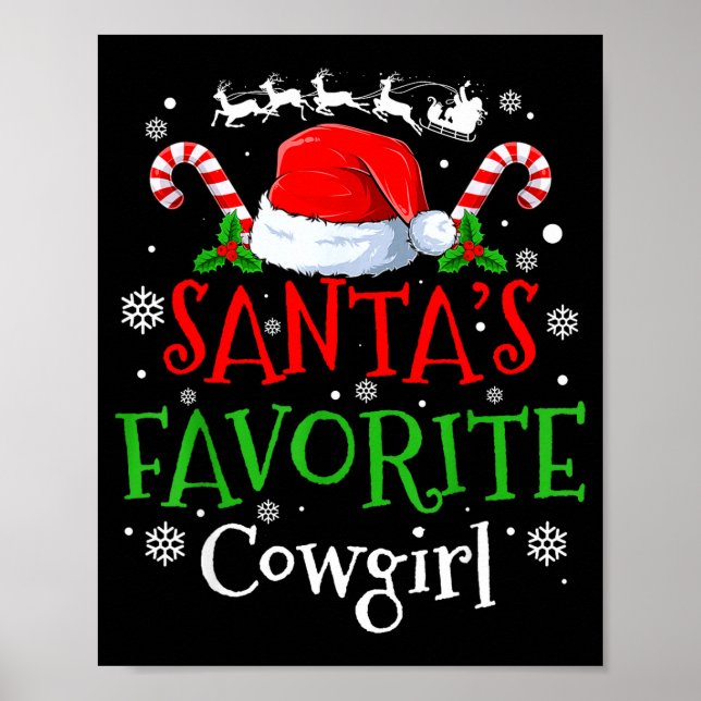 Santa's Favorite Cowgirl Christmas Party  Poster (Front)