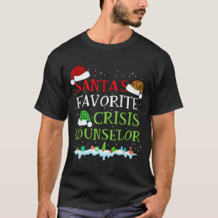 Santa's Favorite Crisis Counselor Fun Christmas T-Shirt