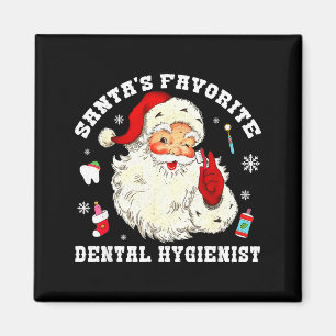 Santas Favorite Dental Hygienist Christmas Funny G Magnet