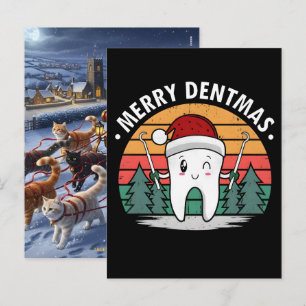 Santas Favorite Dental Hygienist Saves Christmas  Holiday Postcard