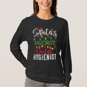Santa's Favorite Dental Hygienist Xmas Light Hat C T-Shirt