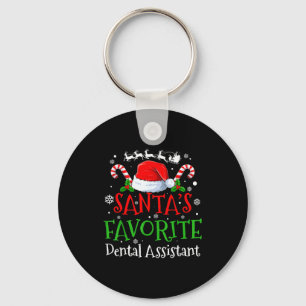 Santa's Favorite Dental Istant Christmas Party  Key Ring