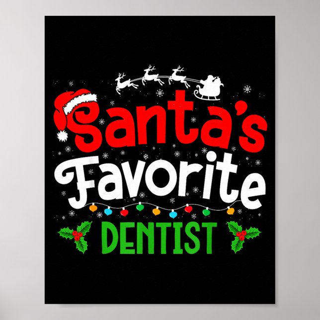 Santa's Favorite Dentist Christmas Party  Poster (Front)