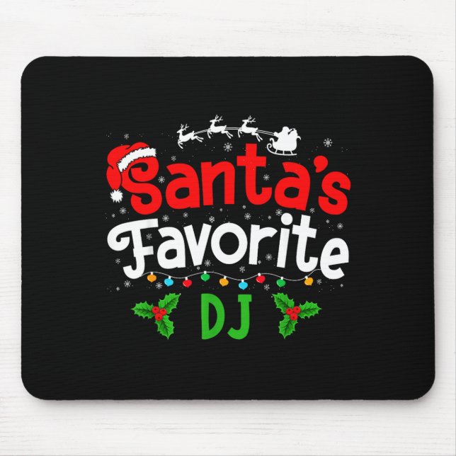 Santa's Favorite Dj Christmas Party  Mouse Pad (Front)