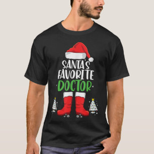 Santa's Favorite Doctor Family Matching Christmas  T-Shirt