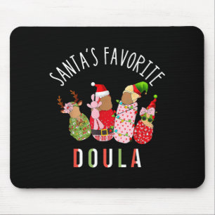 Santa's Favorite Doula Nurse Christmas Stpartum Mi Mouse Pad