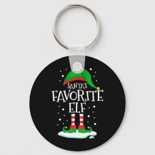 Santa's Favorite Elf Christmas Family Matching Xma Key Ring