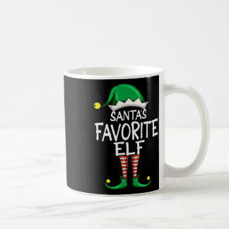 Santa's Favorite Elf Fun Christmas Pajama Santa Cl Coffee Mug