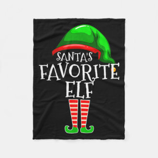 Santa's Favorite Elf Group Matching Family Christm Fleece Blanket