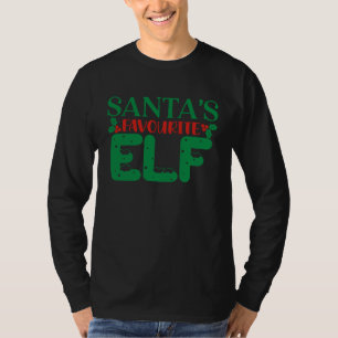 Santa's Favorite Elf Group Matching Family Christm T-Shirt