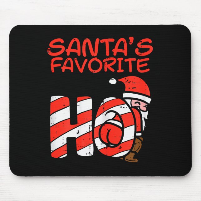 Santas Favorite Funny Naughty Adult Christmas Xmas Mouse Pad (Front)