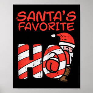 Santas Favorite Funny Naughty Adult Christmas Xmas Poster