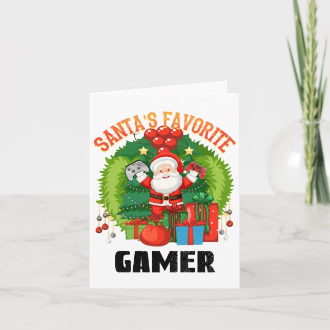 Santas Favorite Gamer, Gaming This Christmas Card (Front)