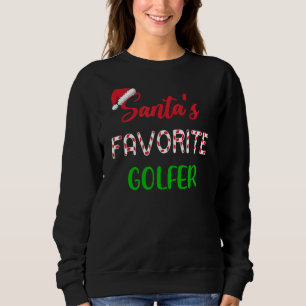 Santas Favorite Golfer   Funny Golf Christmas Sweatshirt