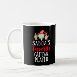 Santa's Favorite Guitar Player Christmas Funny Gno Coffee Mug