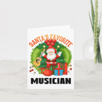 Santas Favorite Guitarist, Xmas Guitar Player