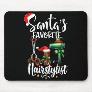 Santa's Favorite Hair Stylist Christmas Hairdresse Mouse Pad