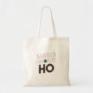 Santa's Favorite Ho Digital Art Design Tote Bag