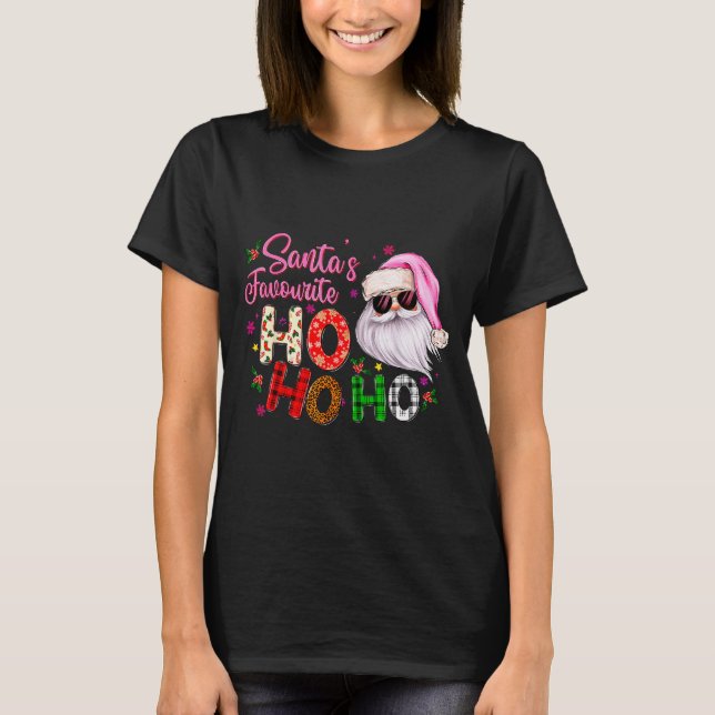 Santa's Favorite Ho Ho Ho Santa Claus Nk Christmas T-Shirt (Front)