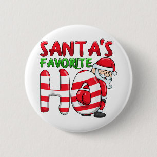 Santas favorite ho santa favourite ho girls christ 6 cm round badge