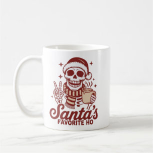 Santa's Favorite Ho Skeleton Snarky Christmas  Coffee Mug