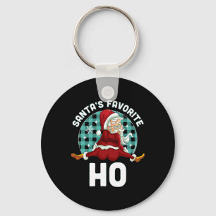 Santa's Favorite Ho - Xmas Naughty Santa Christmas Key Ring