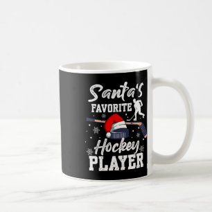 Santa's Favorite Hockey Player Christmas Pajama Ho Coffee Mug