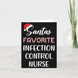 Santa's Favorite Infection Control Nurse Christmas Card