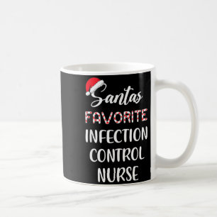 Santa's Favorite Infection Control Nurse Christmas Coffee Mug