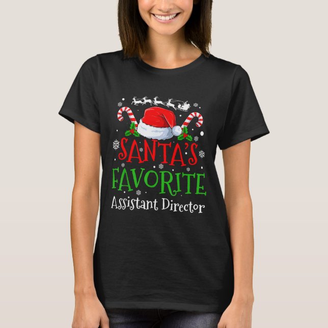 Santa's Favorite Istant Director Christmas Party  T-Shirt (Front)