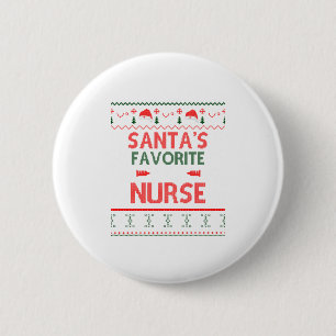 Santa's Favorite L&D Nurse Christmas La 6 Cm Round Badge