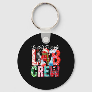 Santas Favorite Lab Crew Christmas Laboratory Tech Key Ring