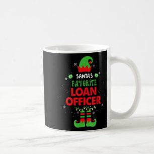 Santa's Favorite Loan Officer Funny Elf Family Xma Coffee Mug