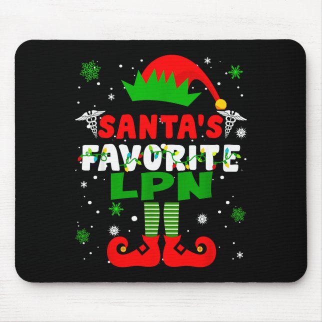 Santa's Favorite Lpn Funny Christmas  Mouse Pad (Front)