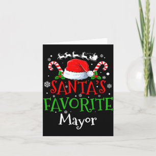 Santa's Favorite Mayor Christmas Party  Card