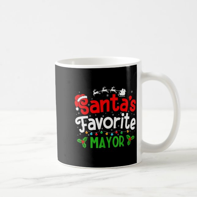 Santa's Favorite Mayor Christmas Party  Coffee Mug (Right)