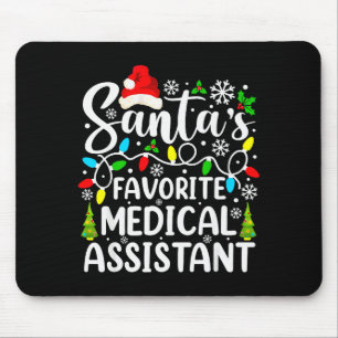 Santa's Favorite Medical Istant Funny Christmas Mouse Pad