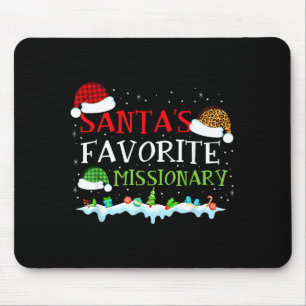 Santa's Favorite Missionary Fun Christmas  Mouse Pad