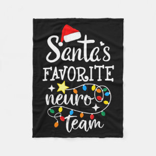 Santa's Favorite Neuro Team Christmas Neurology Nu Fleece Blanket