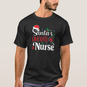 Santa's Favorite Nurse Christmas Christmas Nurse T-Shirt