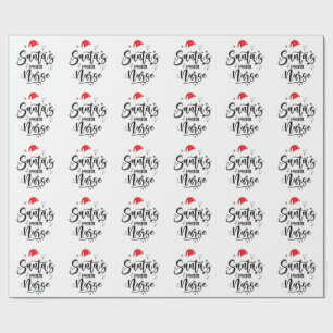 Santa's Favorite Nurse Christmas  Wrapping Paper