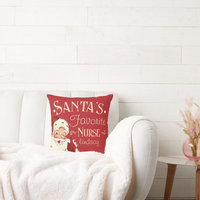 Santa's Favorite Nurse Cushion (Couch)