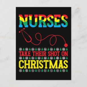 Santa's Favorite Nurse Professional Funny Christma Holiday Postcard