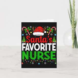 Santas Favorite Nurse Rn Christmas Nursing Christm Card