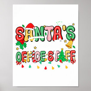 Santa's Favorite Office Staff Christmas Lights San Poster