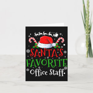 Santa's Favorite Office Staff Christmas Party  Card