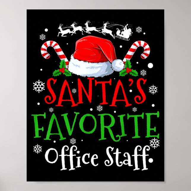 Santa's Favorite Office Staff Christmas Party  Poster (Front)