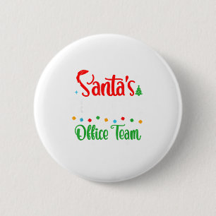 Santa's Favorite Office Team Christmas Lights Sant 6 Cm Round Badge